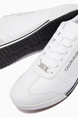 Buy Calvin Klein Jeans White Low top Logo Sneakers for Men in UAE Ounass