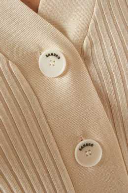 Sandro ribbed cheap knit buttoned cardigan