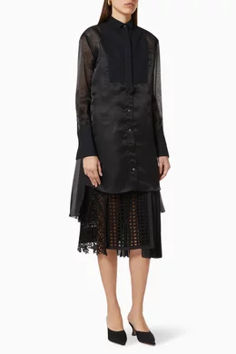 Organza store shirt dress