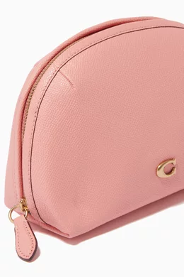 Buy Coach Pink Julienne Cosmetic Case 17 in Crossgrain Leather for