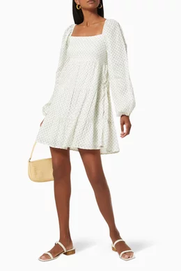 Buy Faithfull The Brand White Morissa Mini Dress in Linen for Women in UAE