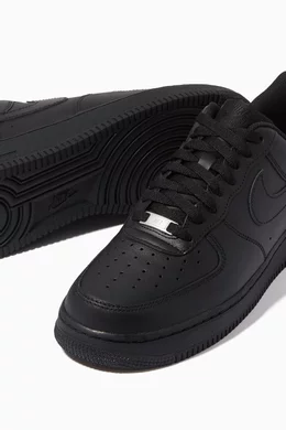 Black air store force 1 leather