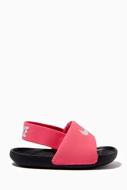 Girls pink nike slides top