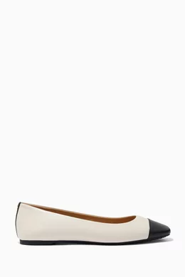 Buy Michael Kors Neutral Alyssa Flex Ballet Flats in Leather for