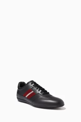 Buy Bally Black Haldin Sneakers in Leather for Men in UAE Ounass