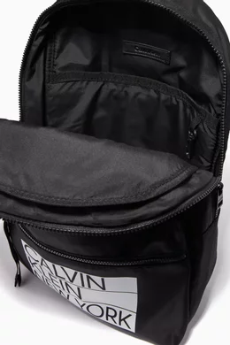 Buy Calvin Klein Black Round Backpack in Canvas for Men in UAE Ounass
