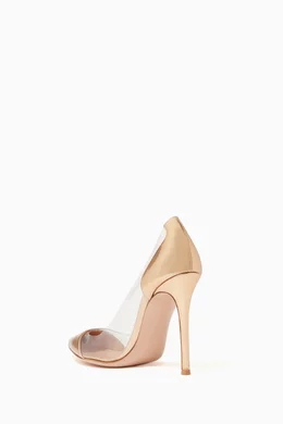 Gianvito rossi plexi gold hot sale