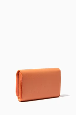 Orange leather best sale purse