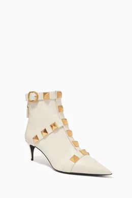 Buy Valentino Garavani White Valentino Garavani Roman Stud Boots