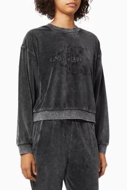 Calvin klein jeans sweatshirt black hot sale