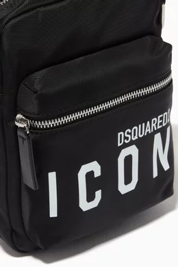 Buy Dsquared2 Black Icon Crossbody Bag in Nylon for Men in UAE Ounass