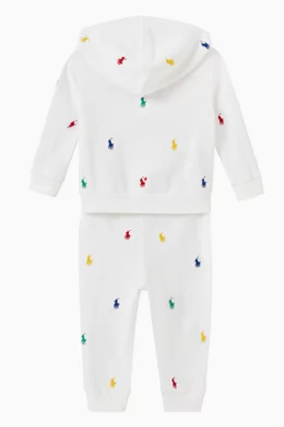 Buy Polo Ralph Lauren White Polo Pony Tracksuit in Cotton Mesh for Baby  Boys in UAE