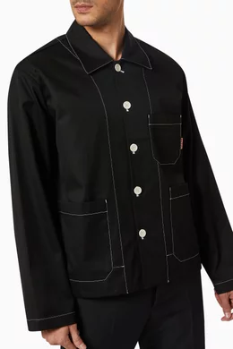 Buy Acne Studios Black Jacket in Heavy Cotton Twill for Men in UAE Ounass