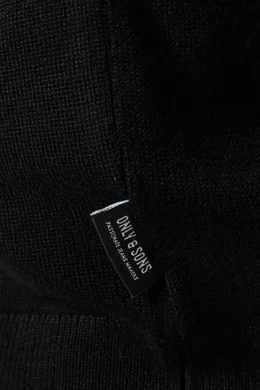Buy Only Sons Black Wyler Knit Sweater for Men in UAE Ounass