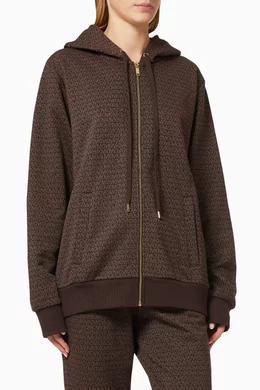 Michael kors hoodie womens brown on sale