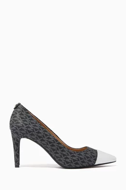 Buy Michael Kors Black Dorothy Flex Pumps in Logo Canvas for Women