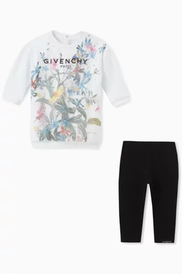 Buy Givenchy White Tracksuit in Stretch Cotton for Baby Girls in UAE Ounass
