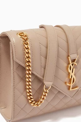 Envelope medium bag in 2025 grain de poudre embossed leather