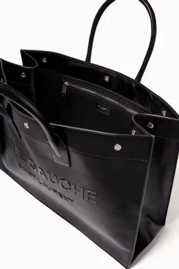 Rive gauche large tote bag in smooth discount leather