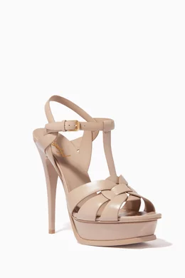 Tribute platform sandals outlet in smooth leather