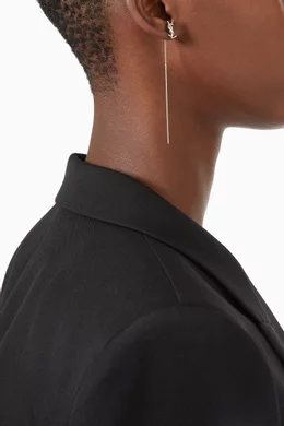 Opyum ysl long threader shop earrings in metal