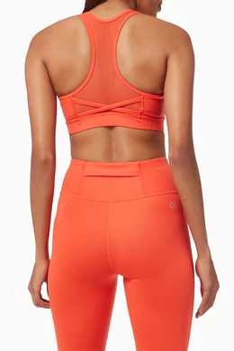 Buy Calvin Klein Performance Red CK Medium Impact Sports Bra in