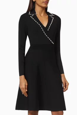 Beaded top collar dress