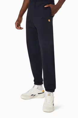 Buy Carhartt WIP Blue Chase Sweatpants in Cotton for Men in UAE