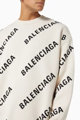 Balenciaga jacquard shop logo crewneck