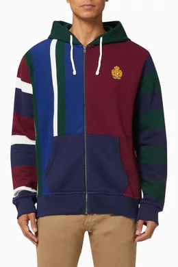 Polo ralph lauren cheap patchwork rugby hoodie