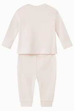 Buy Polo Ralph Lauren Pink Sweatsuit Set in Cotton for Baby Girls