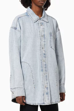 Oversized denim hotsell shirt jacket