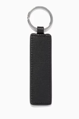 Buy Calvin Klein Black Keyring in Leather for Men in UAE Ounass