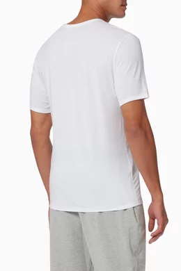 Buy Calvin Klein White Lounge T shirt in Stretch Jersey Set of 2 for Men in UAE Ounass