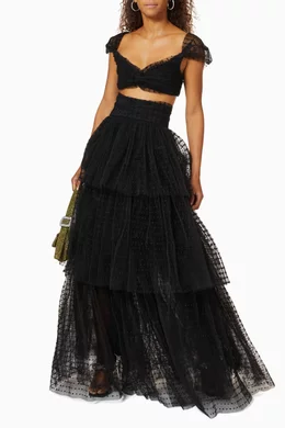 Maxi tulle discount skirt