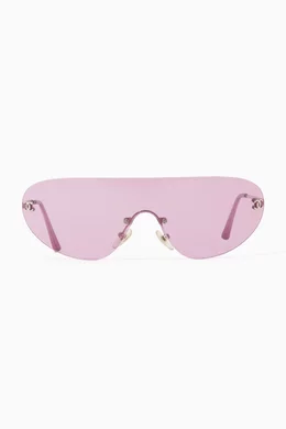 Chanel pink best sale sunglasses
