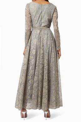 Grey lace on sale dress