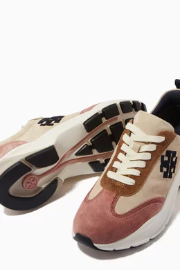 Buy Tory Burch Neutral Good Luck Sneakers in Suede for Women in