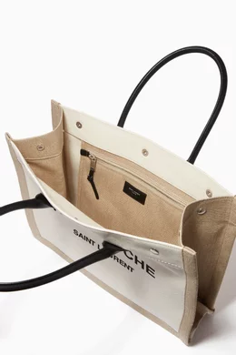 Rive gauche tote bag best sale in linen and leather