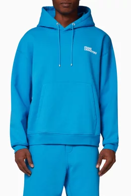 Buy Blue Oversized Hoodie Sweatshirt in Fleece Terry for Men in
