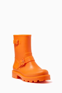 Orange rain hot sale boots