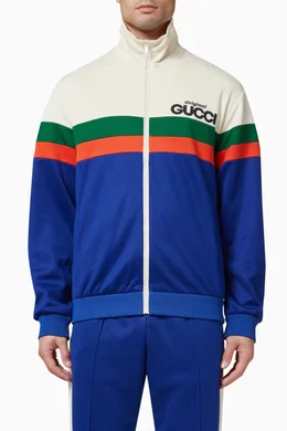 Gucci jacket shop blue and red