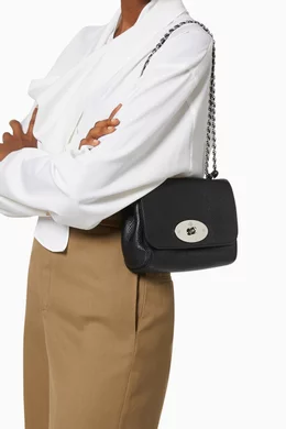 Buy Mulberry Black Lily Shoulder Bag in Glossy Goat Leather for