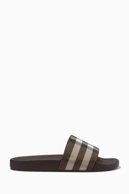 Burberry women's furley deals slide sandals