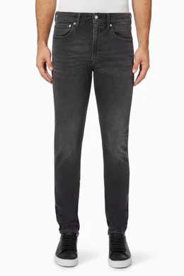 Buy Calvin Klein Jeans Black Slim Tapered Jeans in Stretch Denim