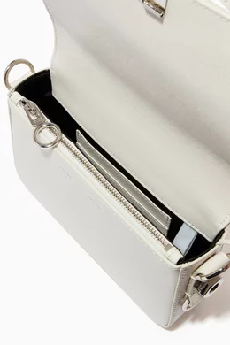 Off white mini clearance diagonal stripes leather bag