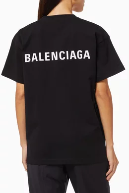 Balenciaga back logo clearance t shirt