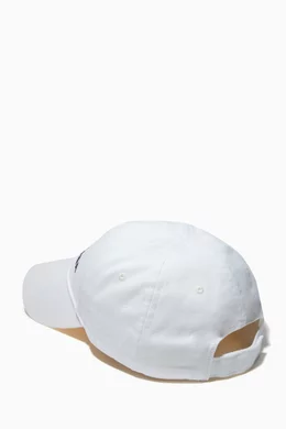 Buy Balenciaga White Logo Embroidered Baseball Hat in Cotton Twill for Men in UAE Ounass