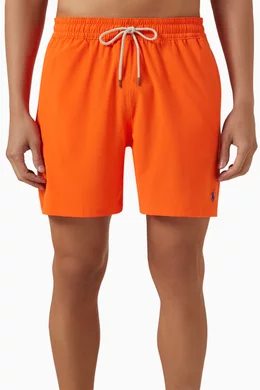 Buy Polo Ralph Lauren Orange Logo Swim Shorts in Recycled Polyester for Men in UAE Ounass