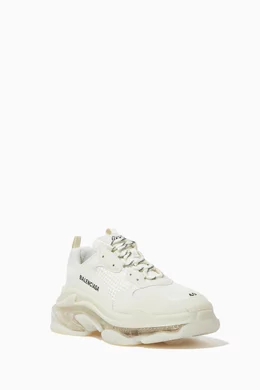 Buy Balenciaga Neutral Triple S Clear Sole Sneakers in Double Foam Mesh for Women in UAE Ounass